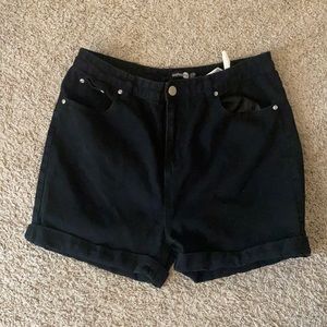 High rise jean shorts